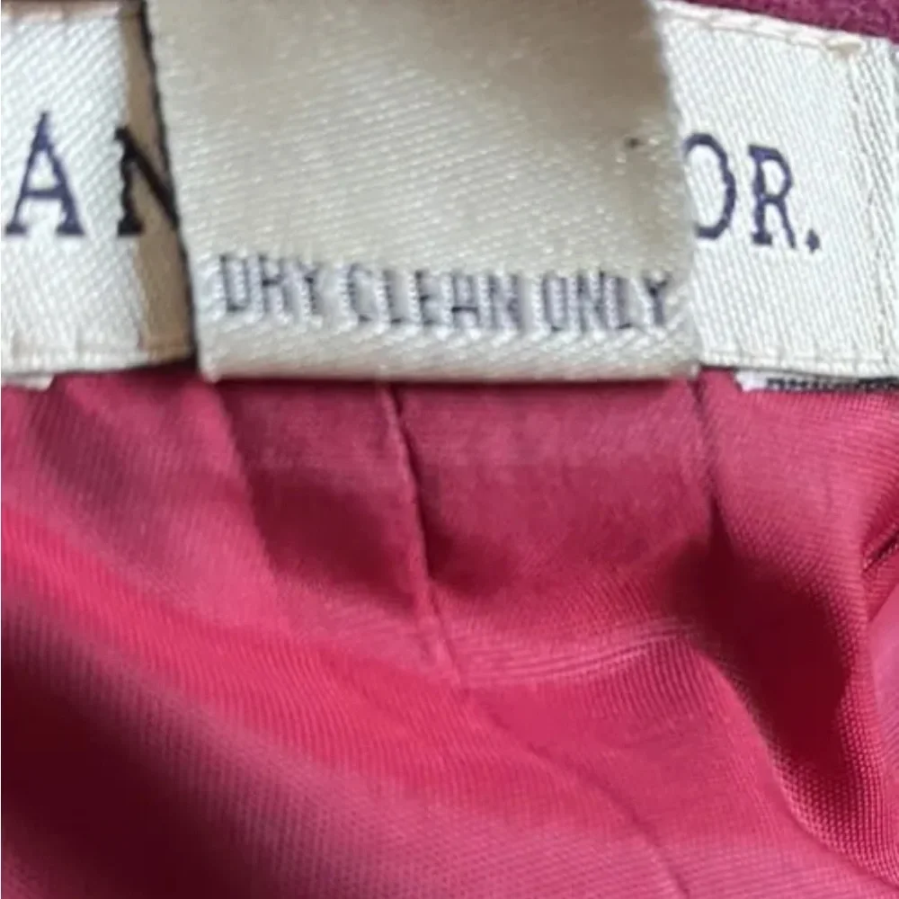 Vintage Ann Taylor Vest Jacket Wool Cashmere Blend USA Dark Red Size Small